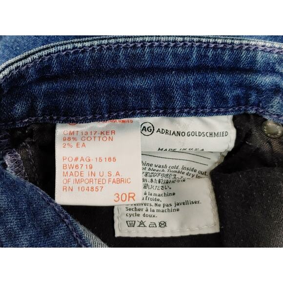 Adriano Goldschmied AG The Ballad Slim Boot Denim Jeans Dark Wash Womens 30R - Picture 4 of 7